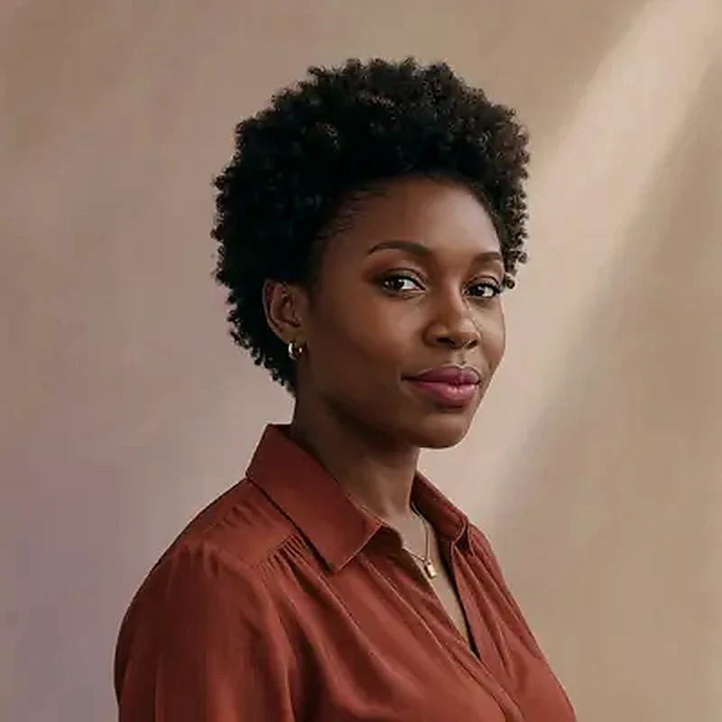 Portrait of Nia Chirwa, cash access writer